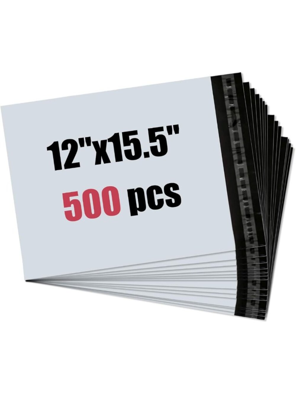 500 Pcs Poly Mailers 12"x15.5" Waterproof Self-Seal Shipping Bags for Clothes